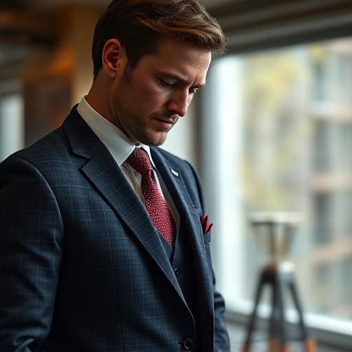 A client trying on a nearly finished bespoke suit